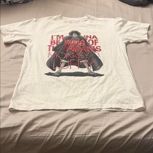 Uniqlo White Graphic Tee with Red Print